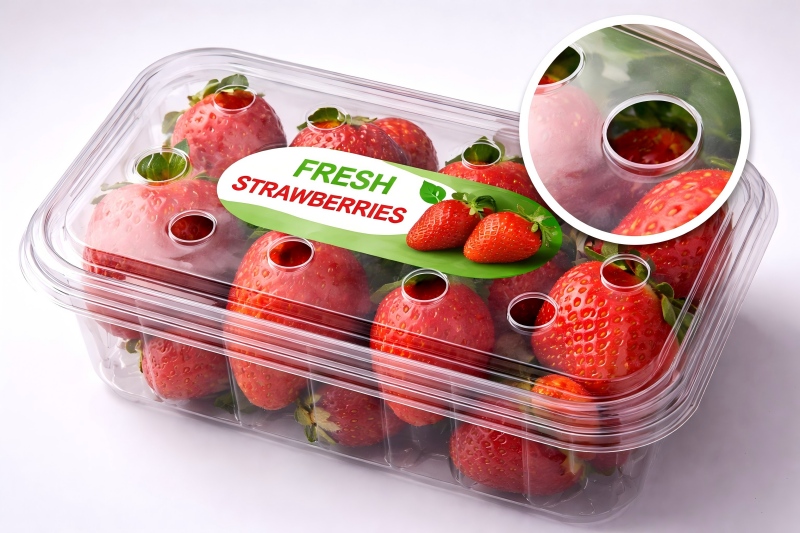 Vent Holes in Fruit & Vegetable Bin